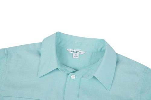 Bienzoe Boys Short Sleeve Button Up Shirt for School - Picture 40 of 67