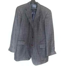 EUC Nautica Black Striped Wool Sport Coat Size 42L