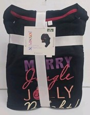 Women's Size XL 16-18 JOYSPUN 2-Piece Pajama Set Christmas Sleepwear Black