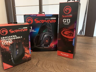 MARVO Gaming Set - 7.1 Headset, Maus, XXL Mauspad, Neu  | OVP