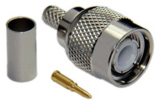 TNC Male Plug Crimp-On Connector End RF WiFi Antenna RG58 LMR-195 Cable 50 Ohm