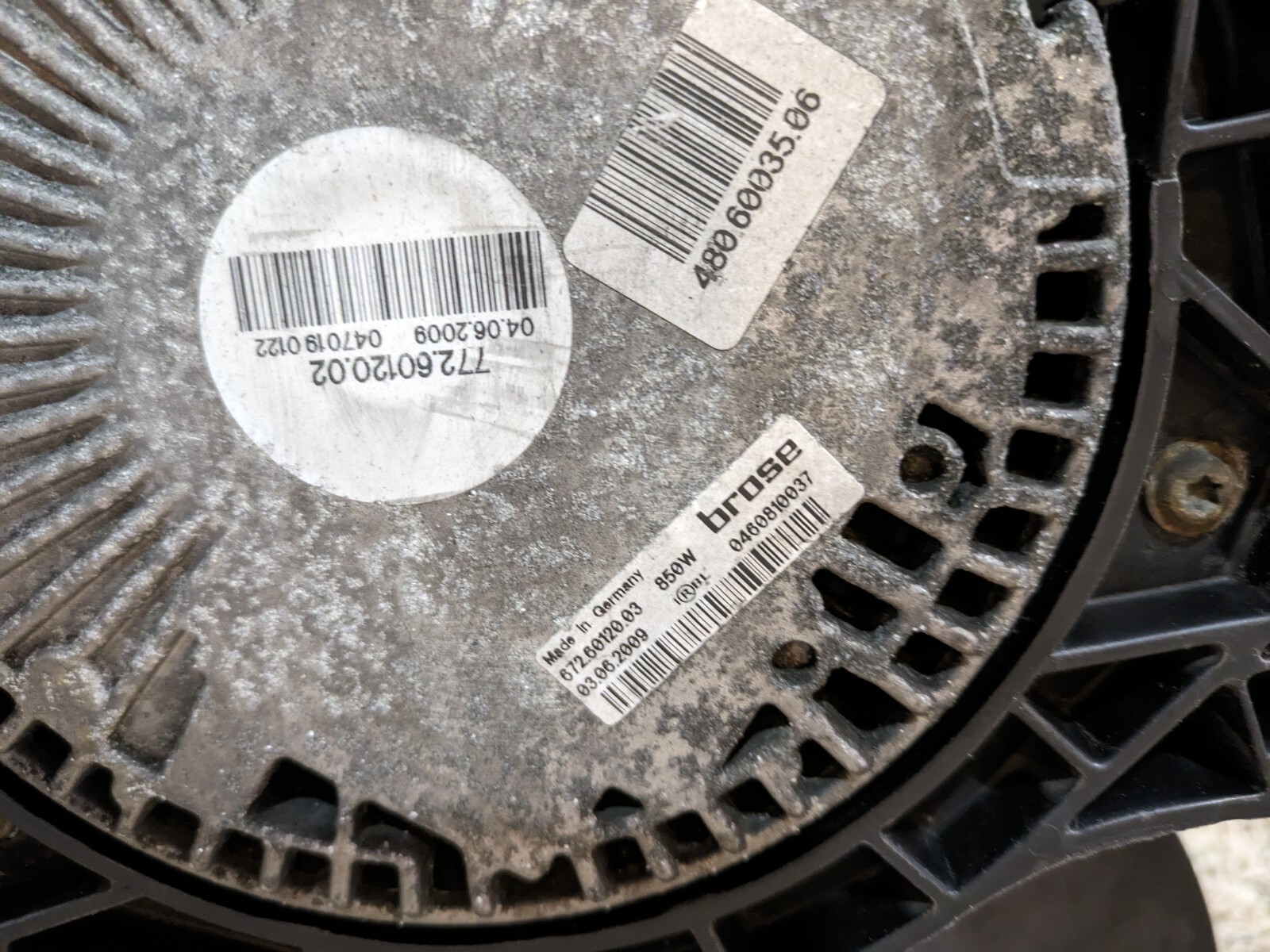 oem 3W0121205E Bentley Continental Gt Flying Spur Electric Radiator Fan 2008-18
