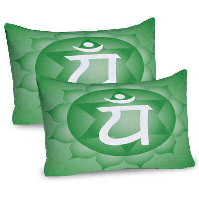 Eastern Chakra Motiv 2 Teiliges Kissenbezugs Set 40x80cm