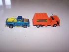 2 Vintage Hot Wheels - TRASH TRUCK - FORD PICK UP with MOTORCYCLES