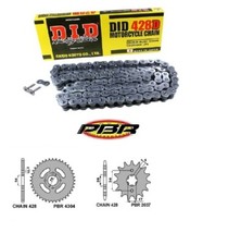 HONDA CBR 125 R 2004 2010 KIT TRASMISSIONE CORONA 42 PIGNONE 15 CATENA DID 428D 