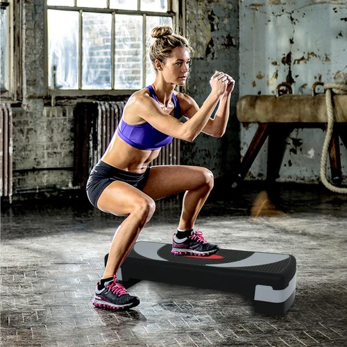 Paso a paso aeróbico de fitness de 31"" con elevadores ajuste 4" - 6" - 8" - Imagen 2 de 11