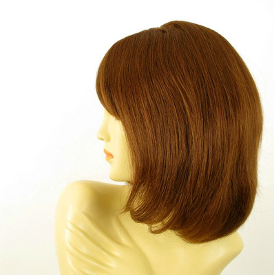 Perruque Femme 100% Cheveux Naturels Châtain Clair - Ref LALIE 30, Courte, Neuf Avec étiquettes
