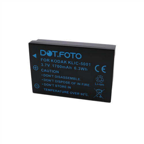 Battery for Kodak KLIC-5001 | DX6490/7440/7590/7630 P712/850/880/730/760/7590 - Picture 1 of 5
