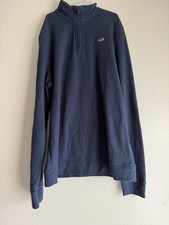 Vineyard Vines Boy's Size X Large 18 1/4 Zip Blue Pullover Sweater