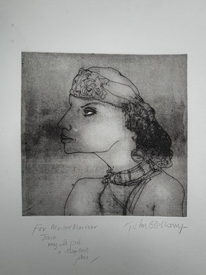 JOHN BELLANY RA 1942-2013 Signed ETCHING Untitled Gypsy