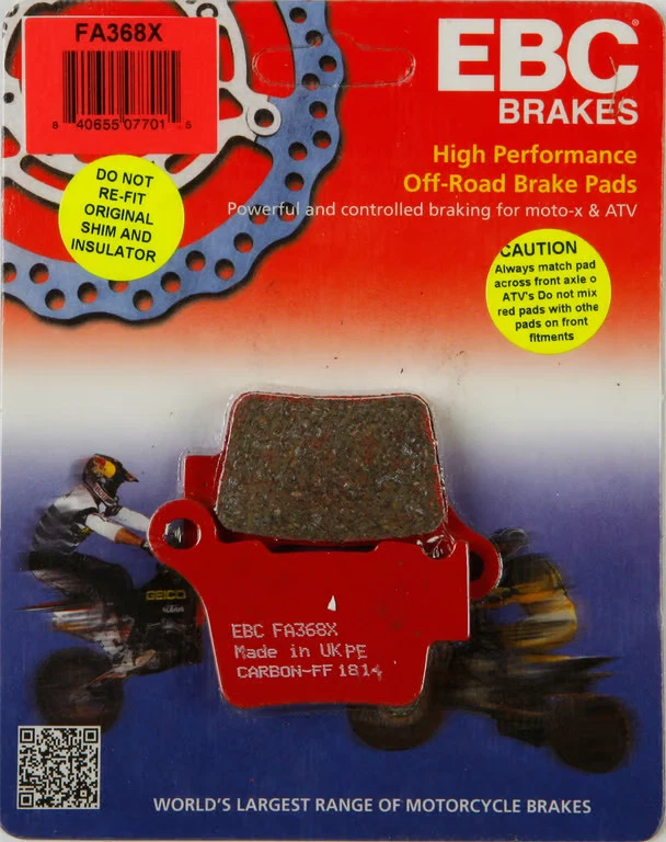Pastilla de freno EBC FA368X para Husqvarna WR125/TC250/2003-2013 KTM SX250 2006-2013 Foto 2 de 4