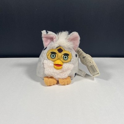 Vintage 1999 Tiger Furby Buddies More Hug White Beanie Bag Plush Toy [READ]
