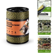 Aclastool Electric Fence Wire 5000ft 1524m 9 Stainless Steel Strands UV