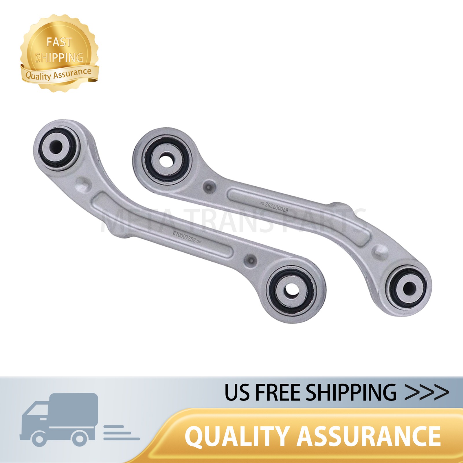 2x 670007252 For Maserati Ghibli Quattroporte Rear Suspension Control Arm Kit
