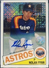 2020 Topps Silver Pack 1985 Chrome Auto Nolan Ryan Astros HOF /10