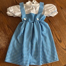 Wizard of Oz Dorothy Dress Costume, Blue Gingham Girls Halloween, Small