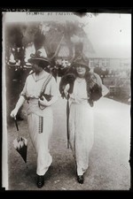 Fashions at Trouville,March 27,1905,two women,umbrella,dresses,fur,hats