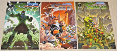 2003 CGE MASTERS OF THE UNIVERSE RISE OF THE SNAKEMEN 1-3 COMIC SET HE-MAN MOVIE