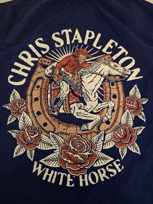 Chris Stapleton Official Tour White Horse T Shirt Size Small