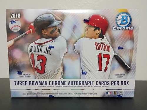 2018 BOWMAN CHROME BASEBALL HTA CHOICE MY LAST HOBBY BOX 3 AUTOS OHTANI ?NR