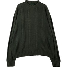 Vintage 90'S J.Crew cable knit linen and cotton knit sweater size XL men's