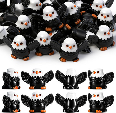 30 Pcs Mini Resin Bald Eagle Figurine, Patriotic Mini Bald Eagle Statue Resin An