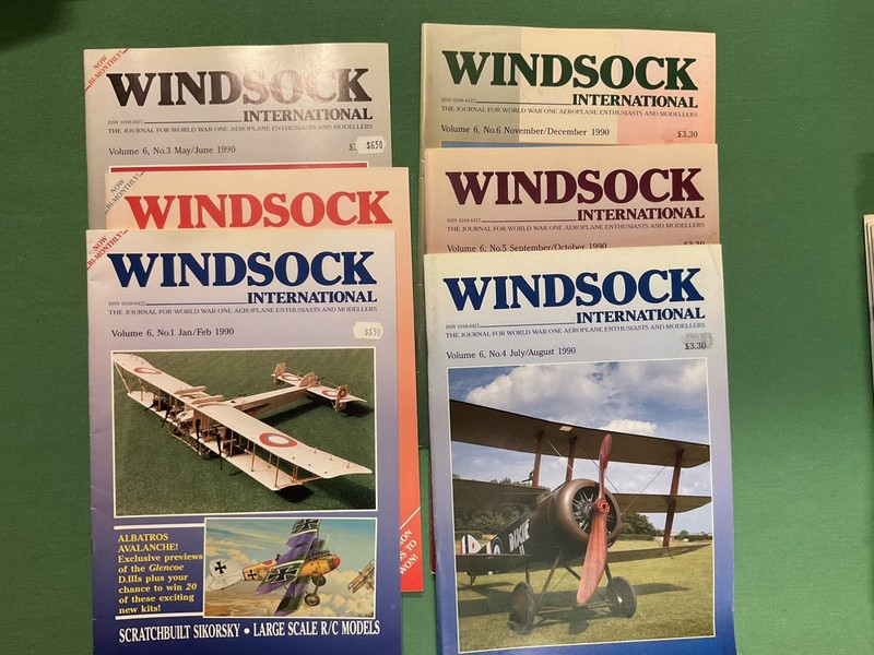 Winsock International Vol. 6, No. 1, 2, 3,4, 5, 6 issues, 1990 WW1 Aviation