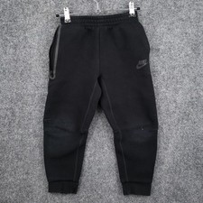 Nike Jogger Boys 7 Large Black Sportswear Tech Fleece Sweatpants Drawstring