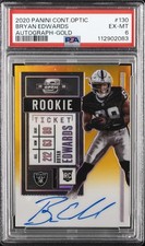 2020 CONTENDERS OPTIC AUTO-GOLD #130 BRYAN EDWARDS 9/10 PSA 6