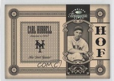 2005 Donruss Timeless Treasures Hall of Fame Silver 88/500 Carl Hubbell HOF 0a1