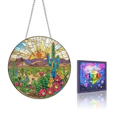 VAIIEYO 5D Cactus Diamond Art Hanging Ornament, Plant Painting