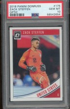 Zack Steffen 2018 Panini Donruss Optic Rookie Card #175 USA MLS PSA 10 GEM MINT. rookie card picture