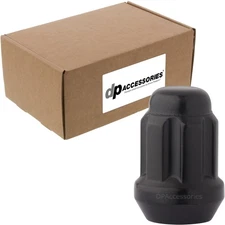 Black M14x1.50 Lug Nuts For Aftermarket Wheels - Closed End Spline - Box of 100