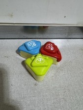 Leap Frog Replacement Musical Rainbow Tea Party Cake Slices Lot of 3 Plastic