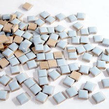 100 Pieces Square Mosaic Tiles for Crafts Bulk, 16 Colors Ceramic Pieces, 12Mm S
