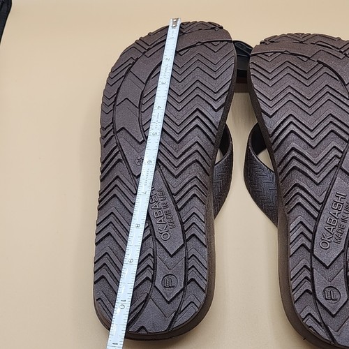 New Okabashi Surf Mens LL (9-10) Brown Supportive Flip Flop Sandals USA - Picture 8 of 8