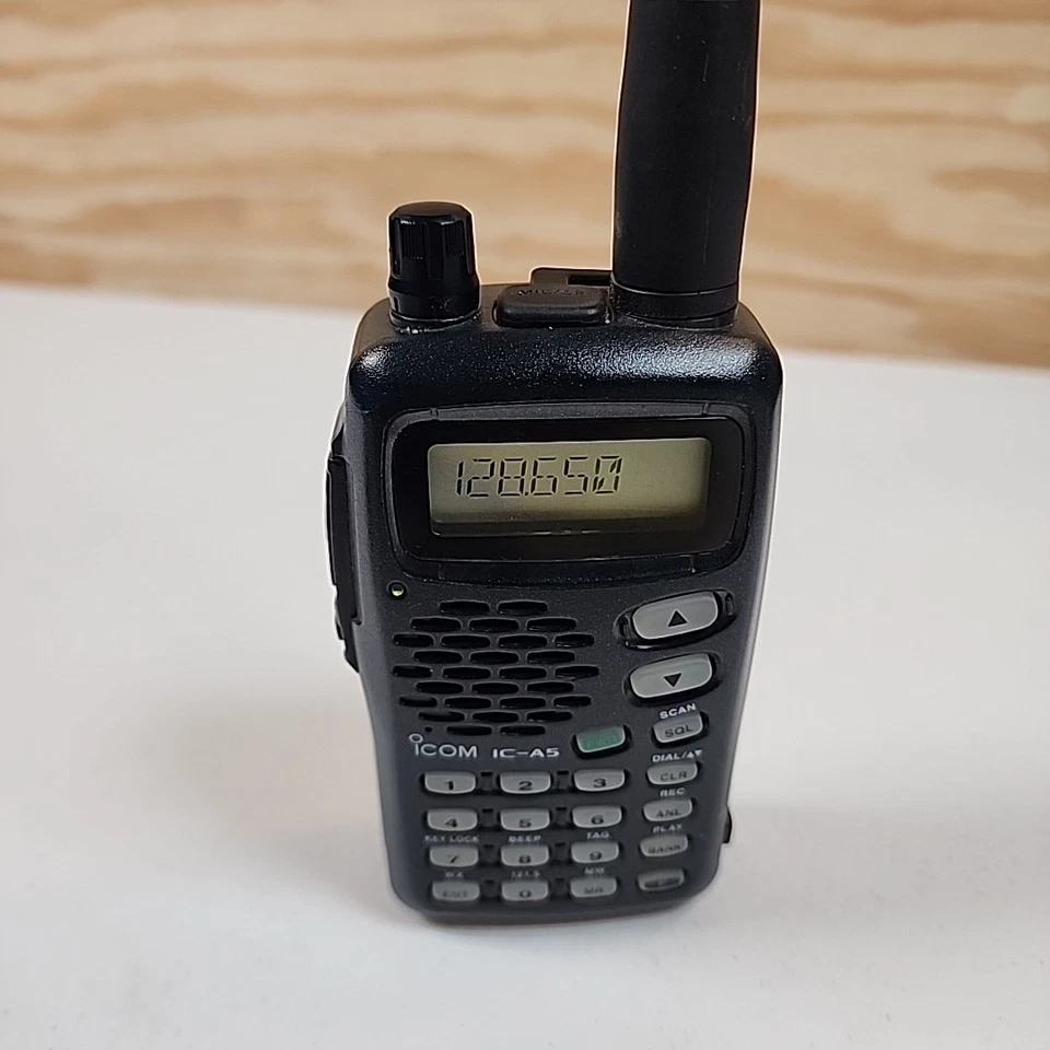 Probado 🔥 Icom IC-A5 VHF COM Aviación Banda Aérea Transceptor Portátil LEER Foto 3 de 4