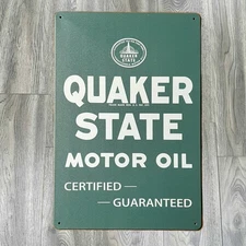 Quaker State Motor Oil 8 x 12 Novelty Metal Sign Shrink-Wrapped New!