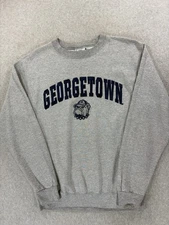 Georgetown Hoyas Champion Stitched Campus Crew Sweatshirt (Men's Medium) Gray