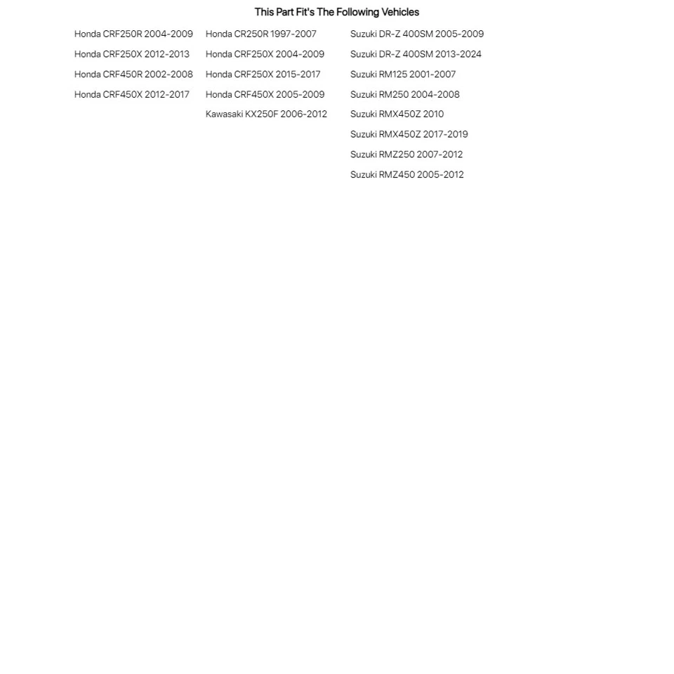 Sello de horquilla Motion Pro Bullet 47 mm para Honda CRF450X 2005-2009, 2012-2017 Foto 3 de 4