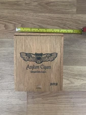Preowned Asylum Empty small Wood Cigar Box Nicaragua free shipping used