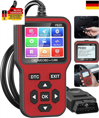 RICOKEY OBD2 Diagnosegerät Auto Auslesegerät OBD Fehler Code Leser Adapter KFZ F