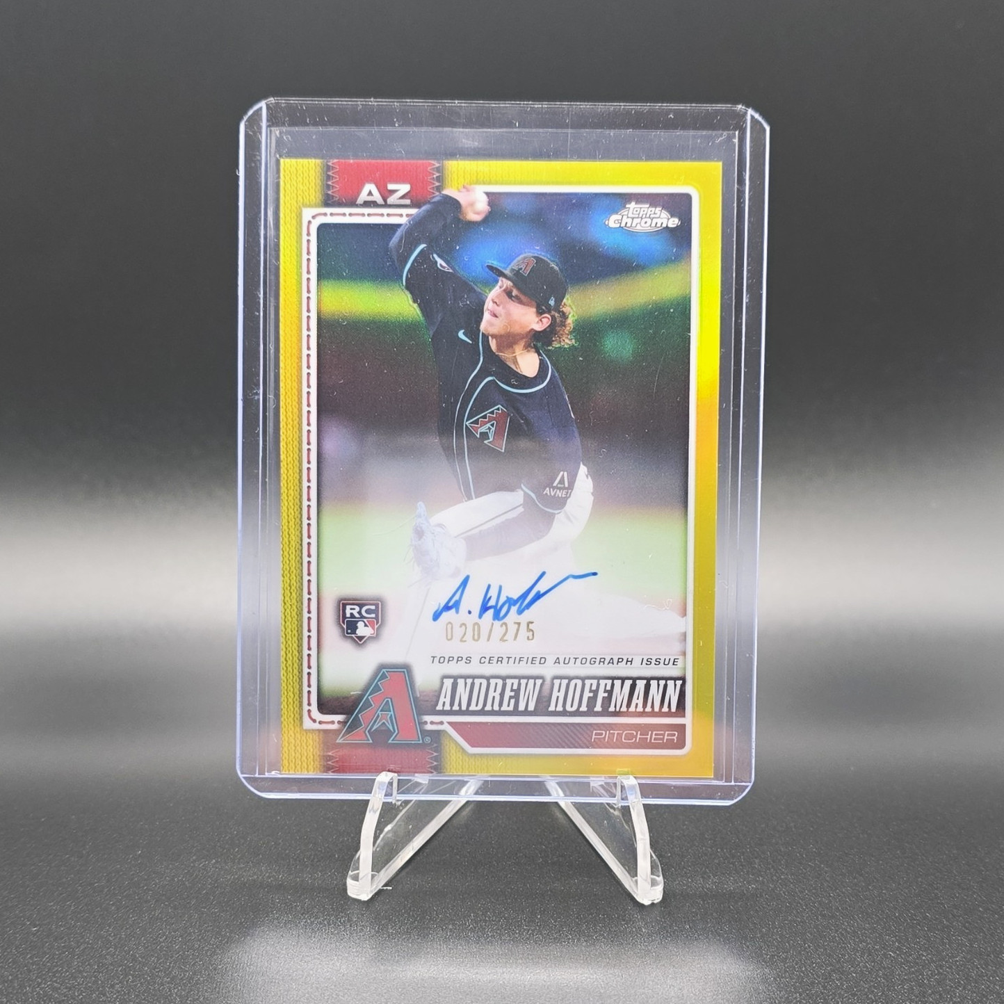 Topps Chrome 2026 Andrew Hoffmann Rookie Autograph RA-AH /275 Yellow Parallel