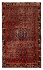 Traditional Vintage Hand-Knotted Area Rug 3'11" x 6'6" Oriental Wool Carpet