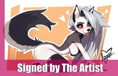 Loona  Helluva Boss good girl 11x17 Furry Wolf Art Print Artist Signed