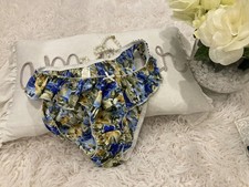 VinTaGe FLORAL SHINY SECOND SKIN SATIN FLUTTER PANTIES SZ 6/M