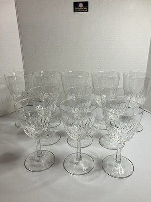 Vntg DIAMANT set of 11 stemmed Goblets clear glases 2 sizes med/Lg beautiful!!
