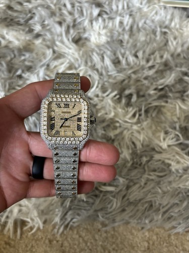 Cartier Santos XL 40mm Watch Iced Out