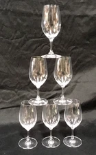 Set of 6 Riedel Vinum Port Wine Glasses 8oz – 6 5/8” Tall – Clear Crystal
