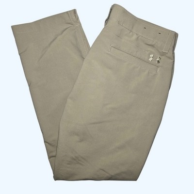 Under Armour Match Play Mens Loose Fit Golf Pants Khaki Tan 38x32 Performance